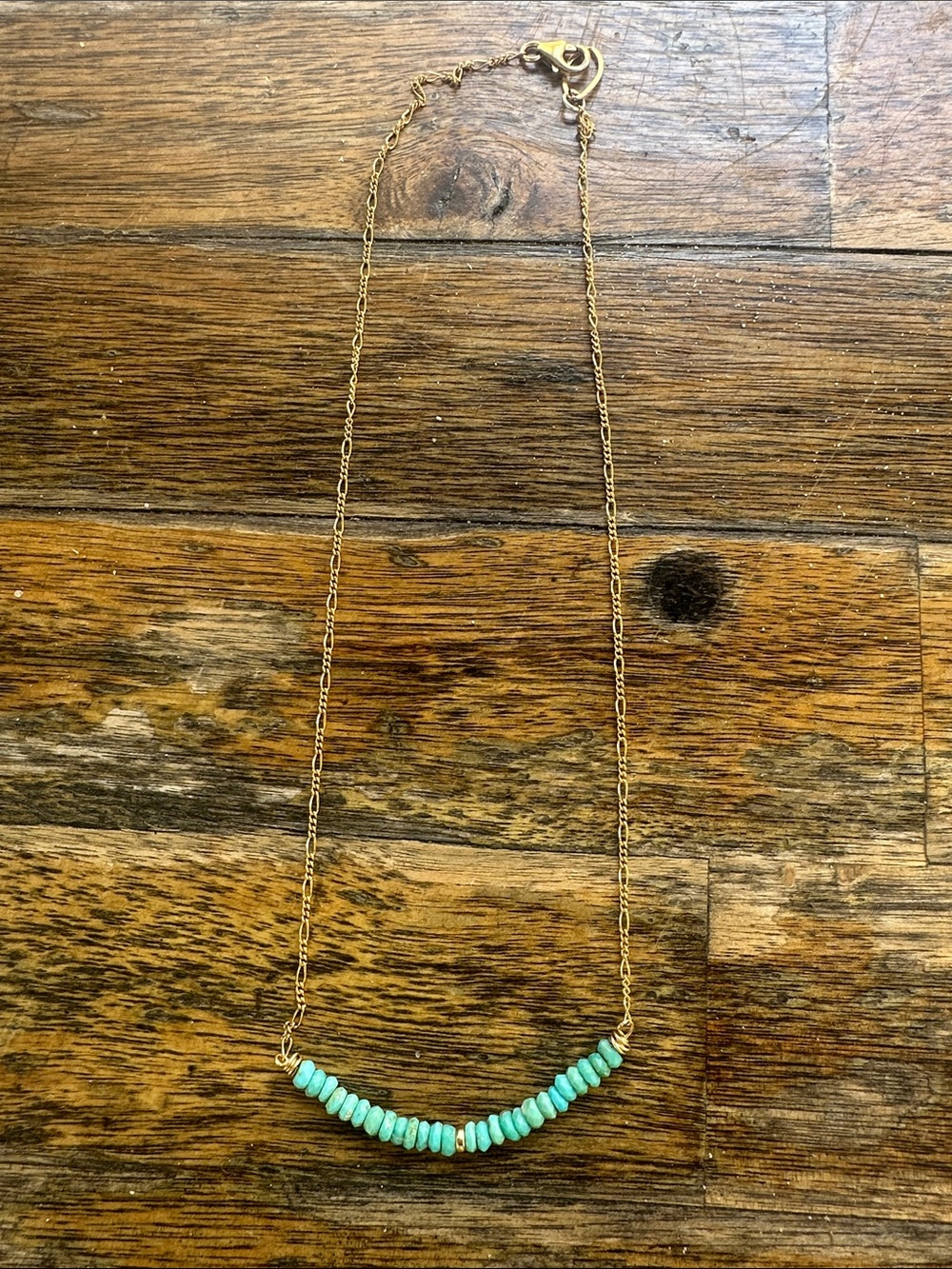 Turquoise Bead Bar Necklace - Women Jewelry